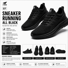 Sneaker Running Hitam Sneaker Running Hitam